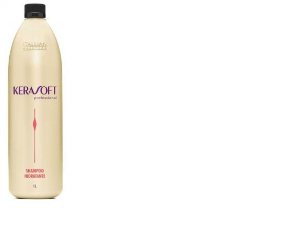 SHAMPOO HIDRATANTE KERASOFT 1LITRO LIMPA E DÁ BRILHO 1L