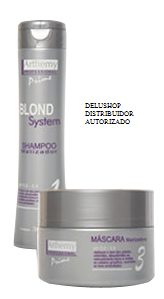 KIT MATIZANTE DESAMARELADOR BLOND SYSTEM ARTHEMY - MASCARA E SHAMPOO