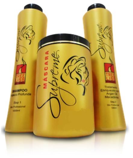 Kit Escova Supreme  com Argan e Macadamia Tree Liss 3x1lt