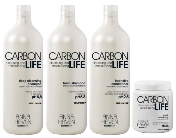 KIT CARBON LIFE ANNA HAVEM RECONSTRUÇÃO HIDRATAÇÃO INTENSIVA