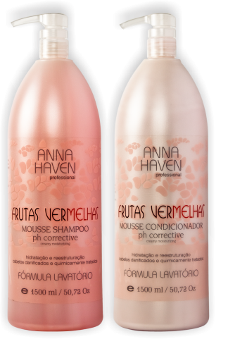 SHAMPOO E CONDICIONADOR FRUTAS VERMELHAS ANNA HAVEN 2X1 L.